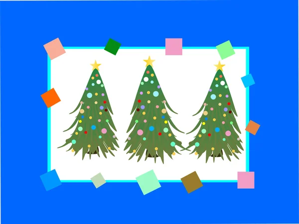 Vtipné vánoční stromky — Stockový vektor