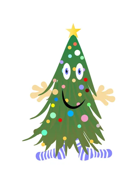 Árbol de Navidad divertido — Archivo Imágenes Vectoriales