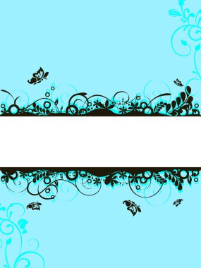 Floral banner clipart