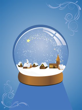 Beautiful snow dome clipart