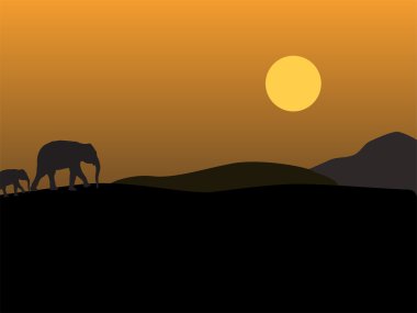 Africa landscape clipart