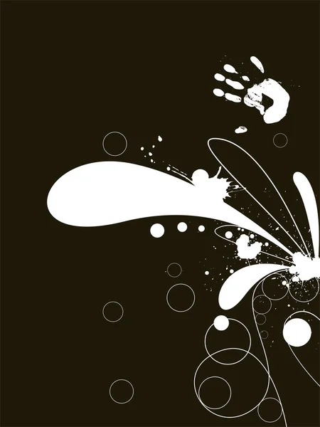 Design abstrait noir / blanc — Image vectorielle