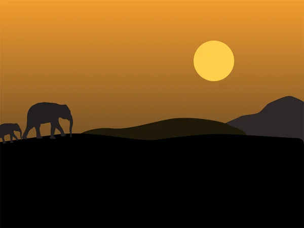 アフリカの風景 — ストックベクタ