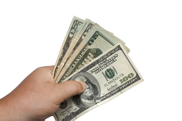 Χέρι του ατόμου με χρήματα — Φωτογραφία Αρχείου