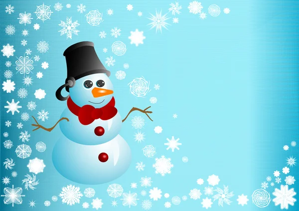 Illustration Le bonhomme de neige — Image vectorielle