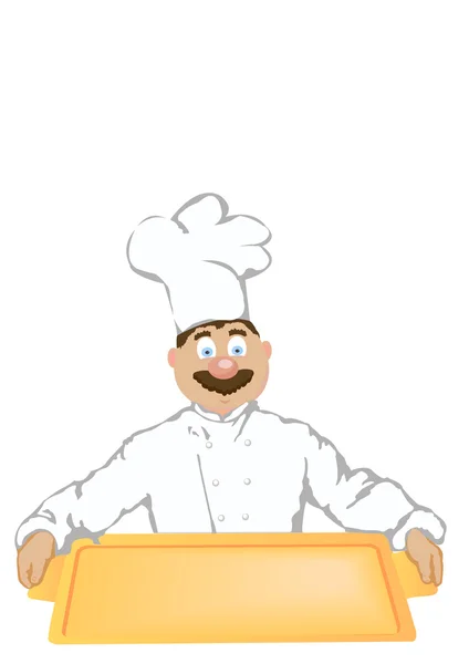 El cocinero alegre — Vector de stock