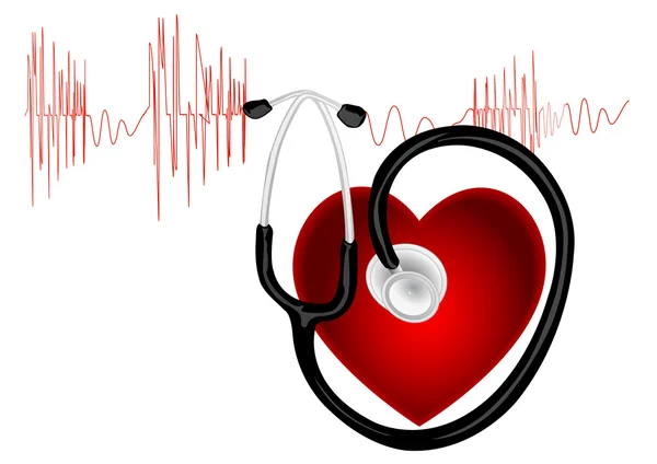 Il cardiogramma — Vettoriale Stock