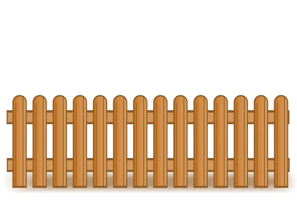 Vector illustration of a wooden brown fence — Stock Vector
