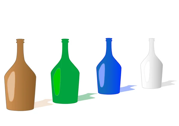 Векторная иллюстрация бутылок — стоковый вектор