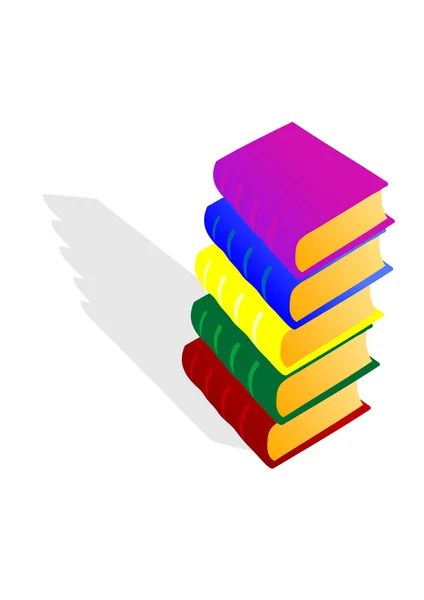 Vector illustration the color big books — Stock Vector
