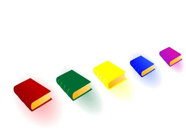 Vector illustratie de kleur grote boeken — Stockvector