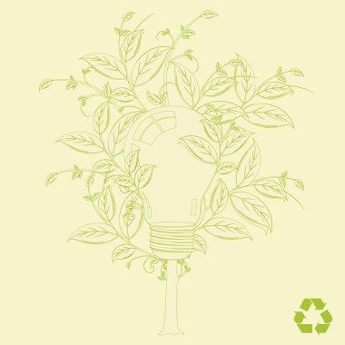 Eco alternative energy tree vector conce clipart