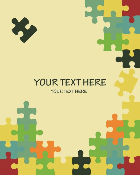 Vecteur de fond puzzle coloré — Image vectorielle
