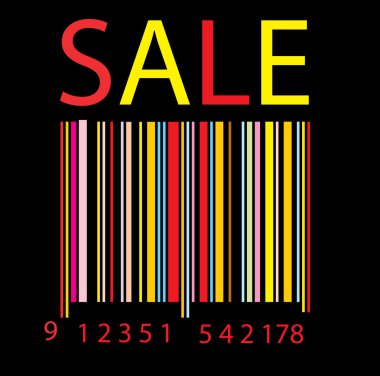 Colorful Barcode vector background clipart