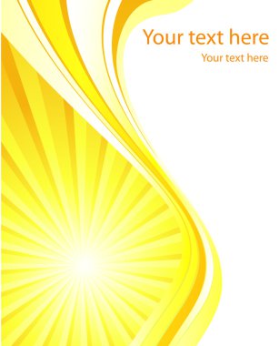 Stylized sun background vector template clipart