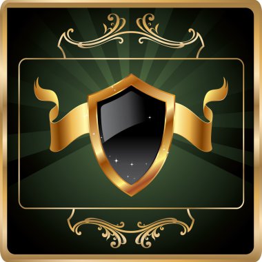 Shield badge royal vector background clipart