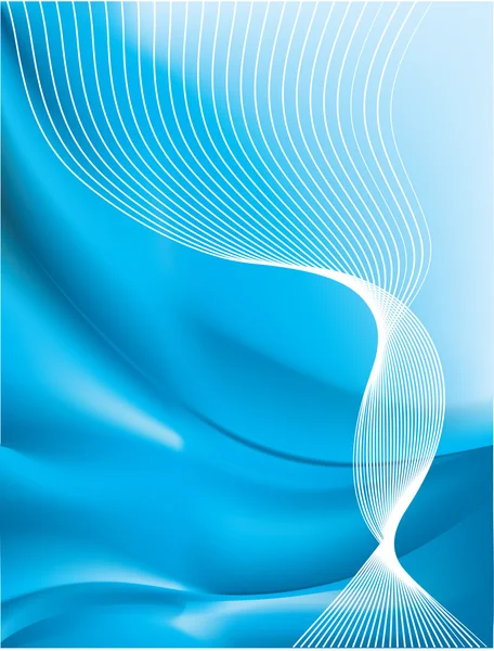 Blå abstrakt bakgrund vektor med lin — Stock vektor
