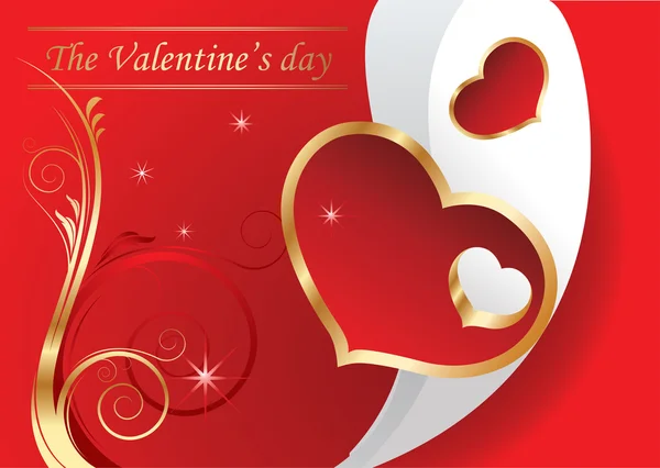 Card door dag van de Valentijnskaart vector — Stockvector
