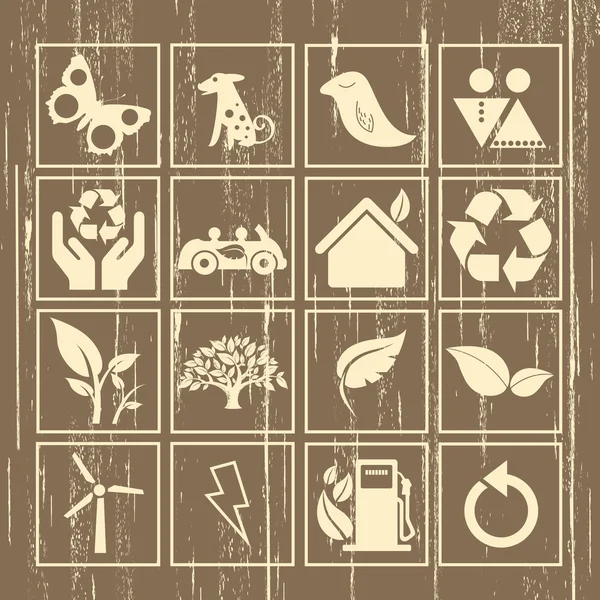 Eco ikona znak wektor zestaw — Wektor stockowy