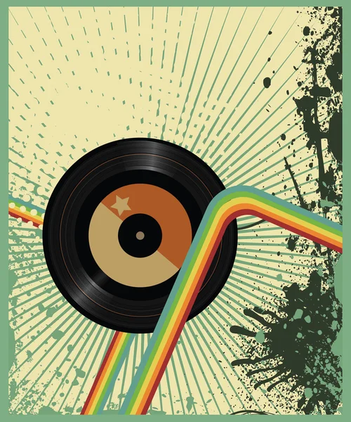 Grunge δίσκο ρετρό διάνυσμα φόντο — Διανυσματικό Αρχείο
