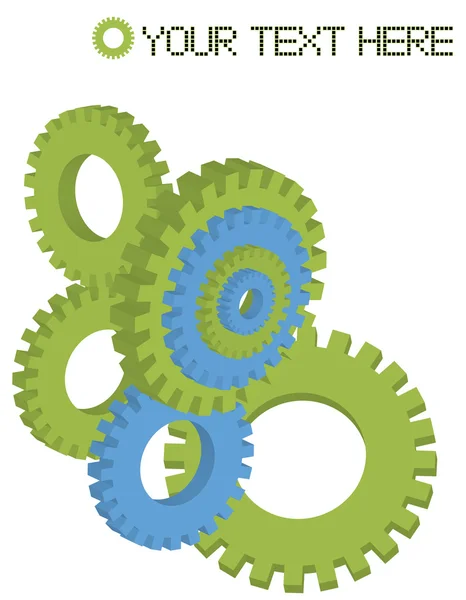 Cogwheels and gear vector — Stock Vector