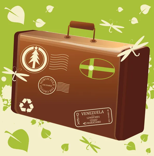 Vector traveling bag eco — Stock Vector