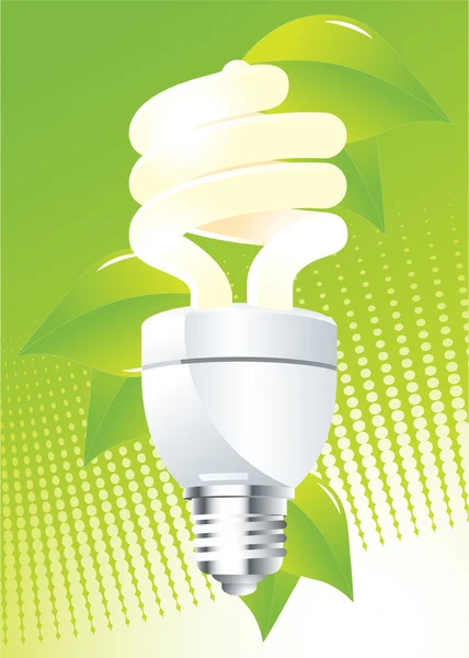 Concept de vecteur d'ampoule à énergie écologique — Image vectorielle