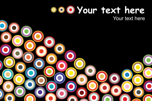 Coloré fond des cercles rétro — Image vectorielle