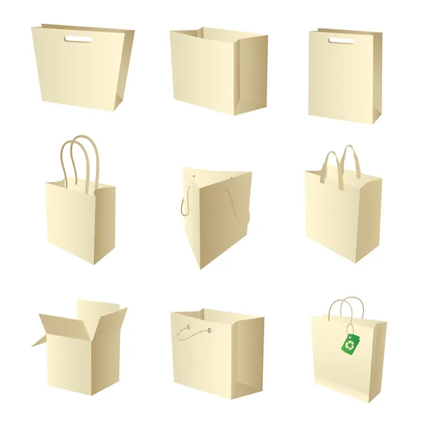 Des boîtes blanches. Boîte paquet vecteur — Image vectorielle