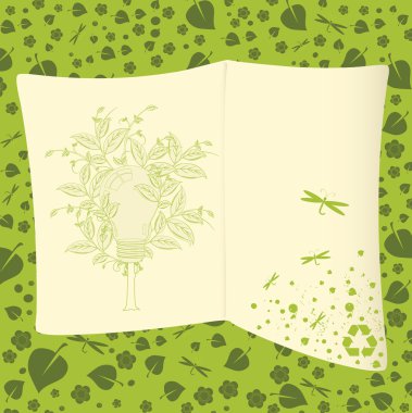 Eco paper note background vector clipart