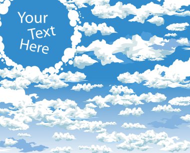 Sky and clouds idea dream vector clipart