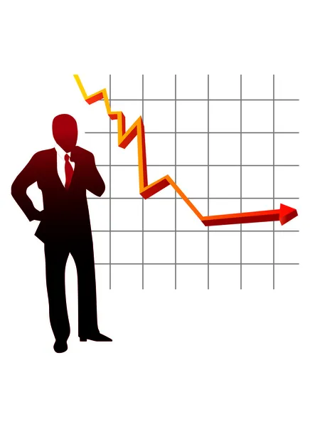 Stabilność wektor wykres biznesmen — Wektor stockowy
