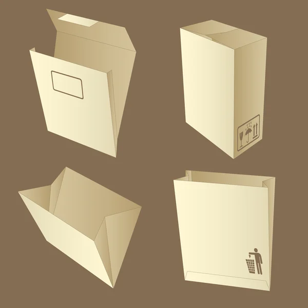 空白のボックスです。ボックス パッケージ ベクトル — ストックベクタ