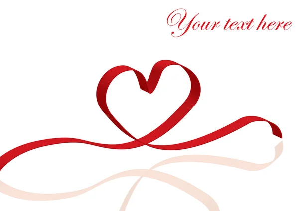 Piros szerelem szív tükörképe — Stock Vector