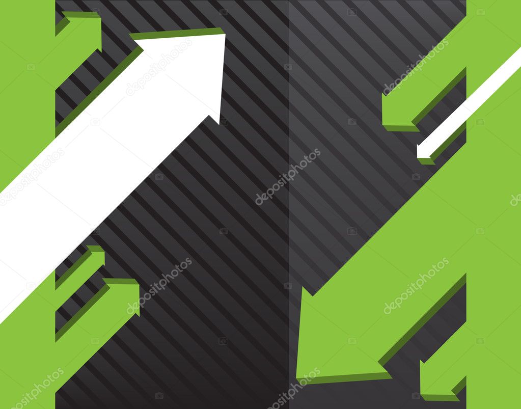 Green arrow vector background