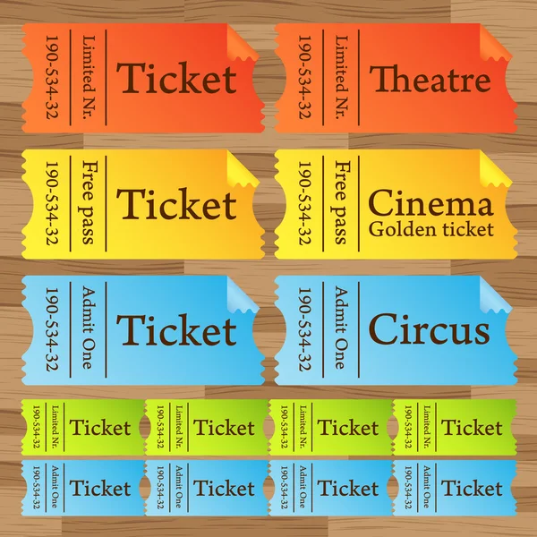 Bilety do kina sztuka wektor — Wektor stockowy