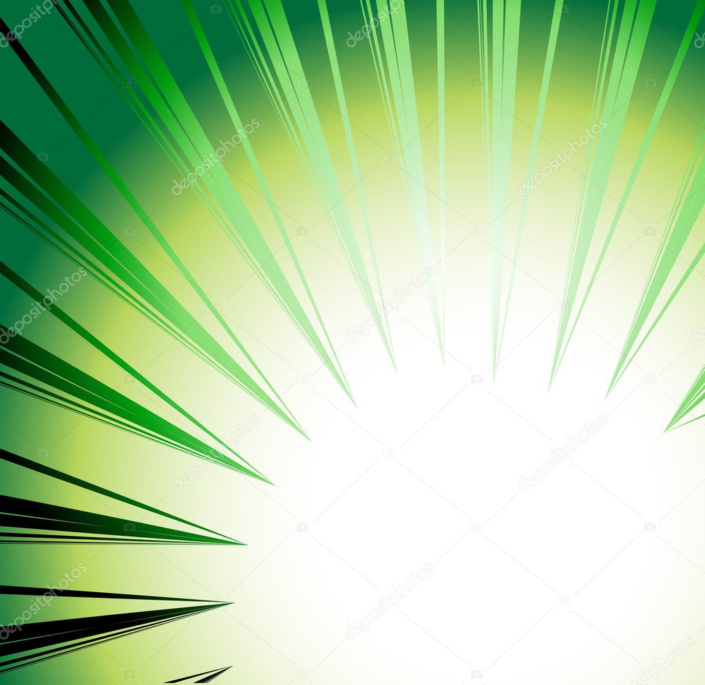 Green burst Background vector