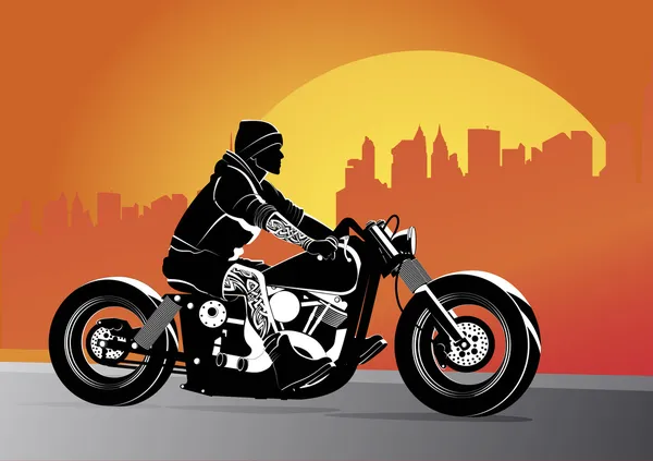 チョッパーのオートバイのベクトル — ストックベクタ
