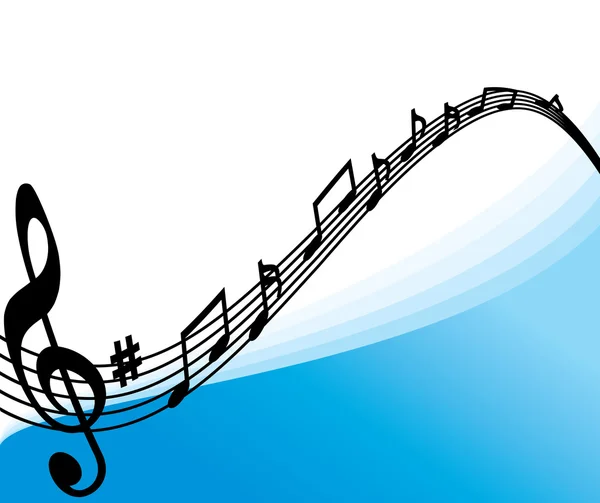 Музичний фон з різними нотами — стоковий вектор