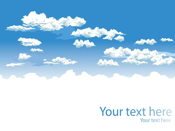 空と雲のベクトルの背景 — ストックベクタ
