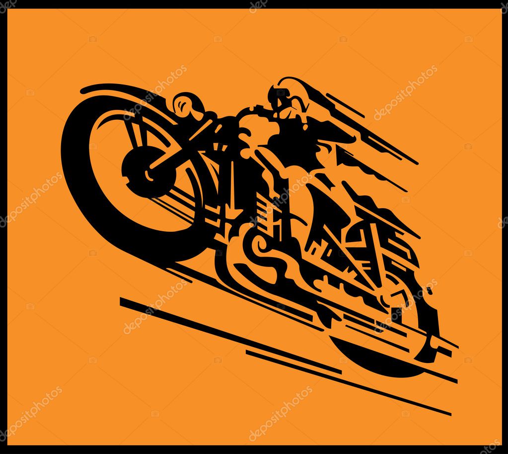 Motorcycle vector — Stock Vector © krabata #3027640
