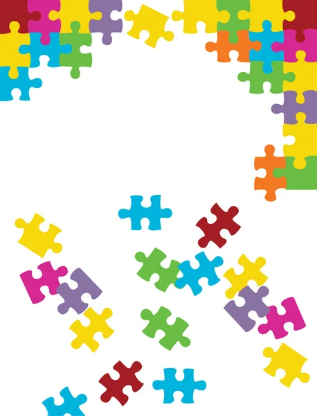Kolorowe puzzle tło wektor — Wektor stockowy