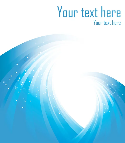 蓝色矢量漩涡的海报 — 图库矢量图片