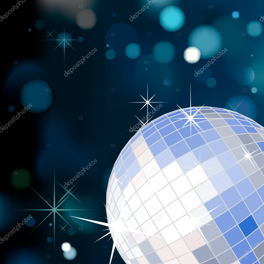 Disco ball vector background