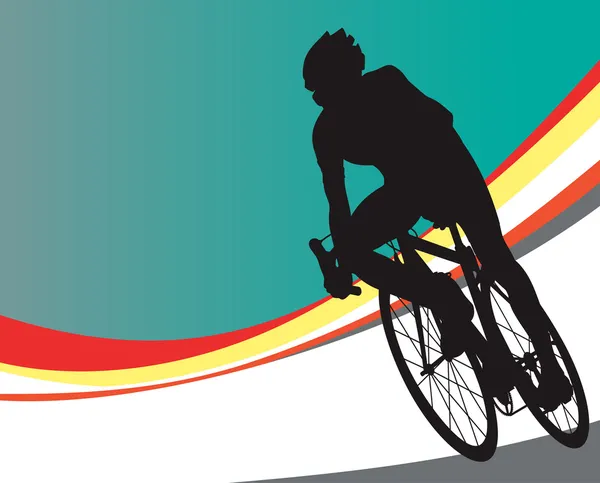 Biker's silhouette vector background — Stock Vector