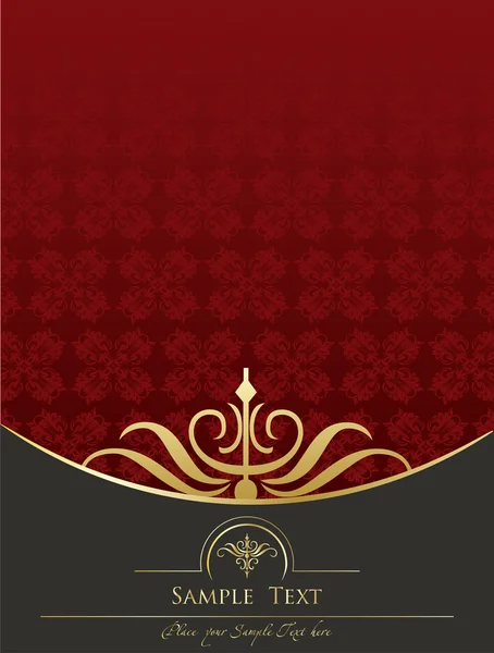 Vettore di sfondo vintage per copertina libro in rosso — Vettoriale Stock