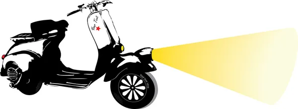 Vecteur de scooter rétro — Image vectorielle