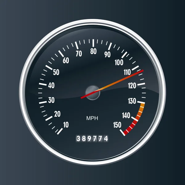 スピード メーターのベクトル図の背景 — ストックベクタ