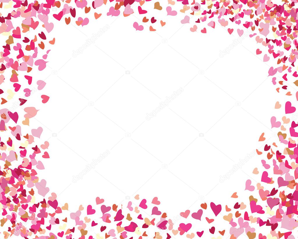 A vector heart background in red