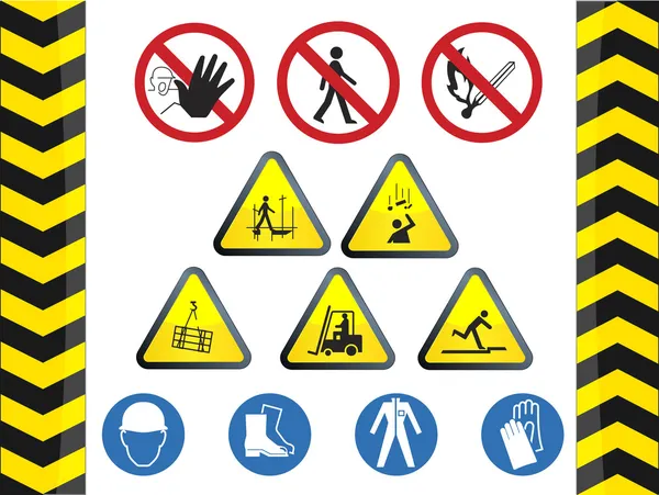 工事の危険標識 — ストックベクタ